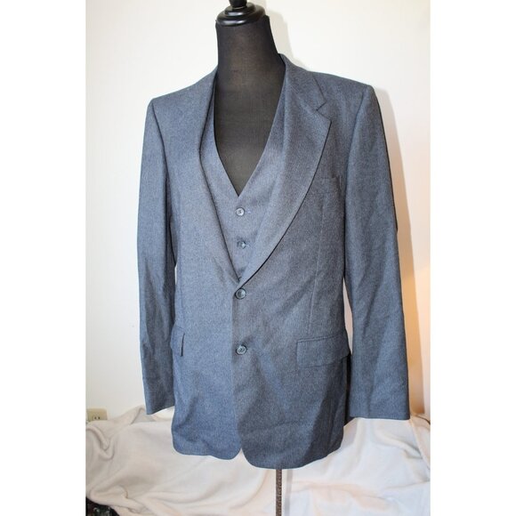 Yves Saint Laurent Men's sport Jacket & Vest Wool Size 38 Single Breast France - Picture 7 of 13